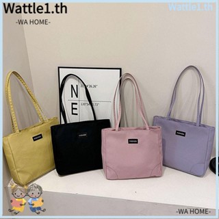 Wttle กระเป๋าถือ หนัง PU ทรงโท้ท ขนาดใหญ่ จุของได้เยอะ สีพื้น แฟชั่นสําหรับผู้หญิง