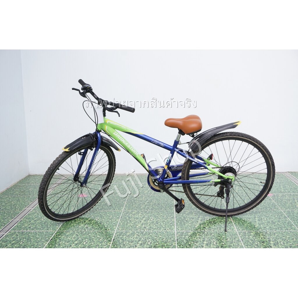 จักรยานเสือภูเขาญี่ปุ่น - ล้อ 26 นิ้ว - มีเกียร์ - Bridgestone - สีเขียว [จักรยานมือสอง]