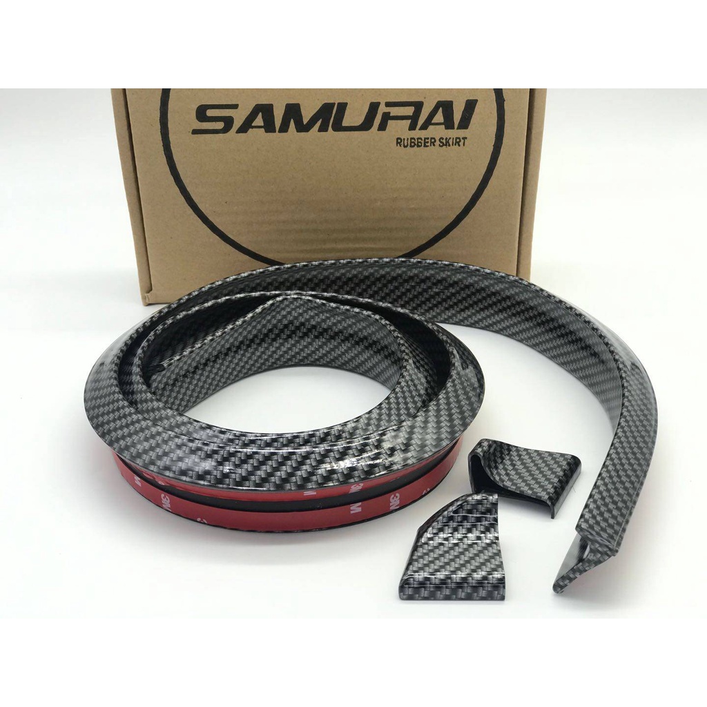 ตูดเป็ดรถยนต์ ลายเคฟล่า SAMURAI กว้าง 3.5cm ติดเสริมท้ายรถคุณให้สวย ซามูไร ยาง EPDM *จัดส่งไวบริการประทับใจ*