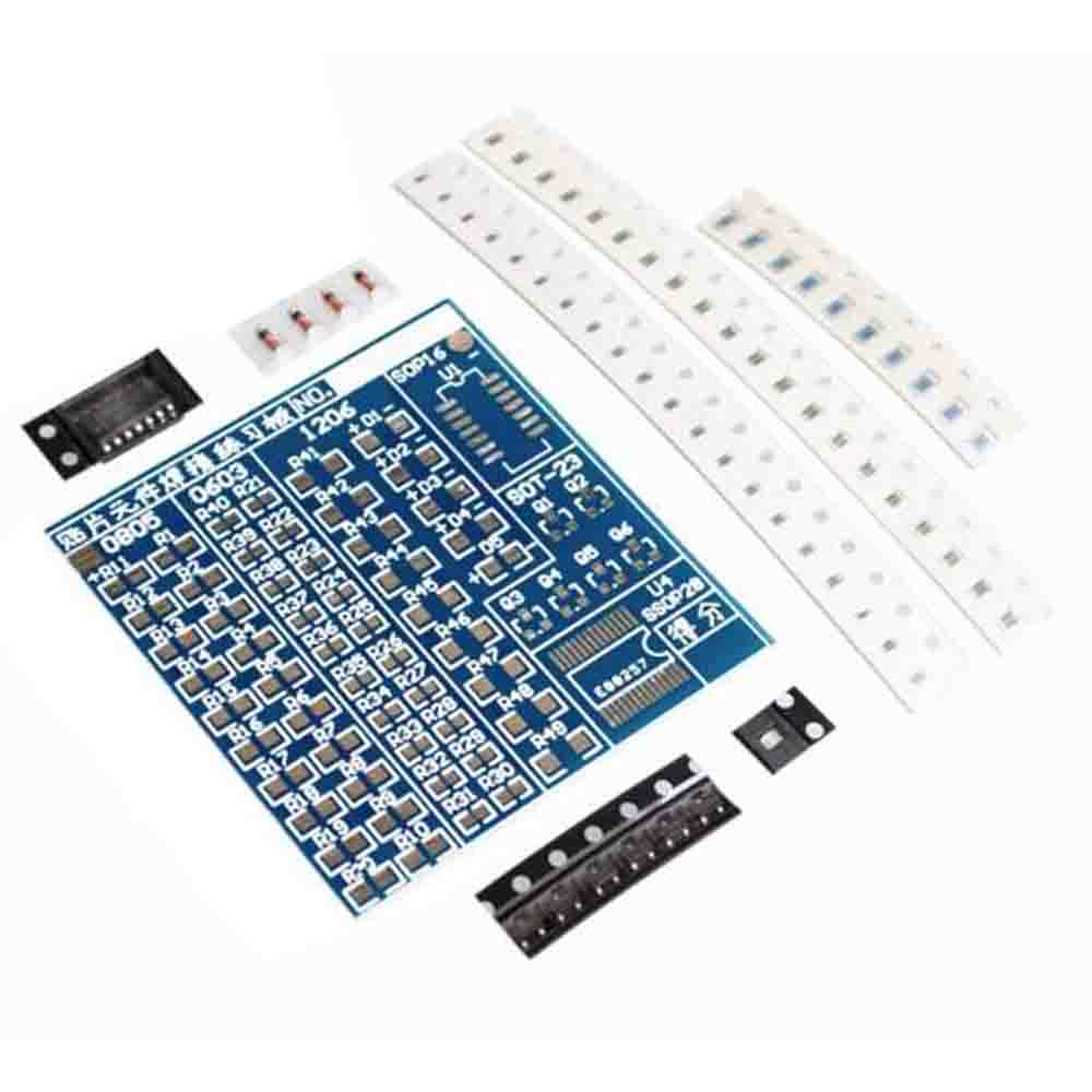 Diy แผงวงจร PCB SMT SMD Soldering Practice Board DIY ชุด Fanny Skill การฝึกอบรมชุดอิเล็กทรอนิกส์ 77 ชิ้นส่วนประกอบ