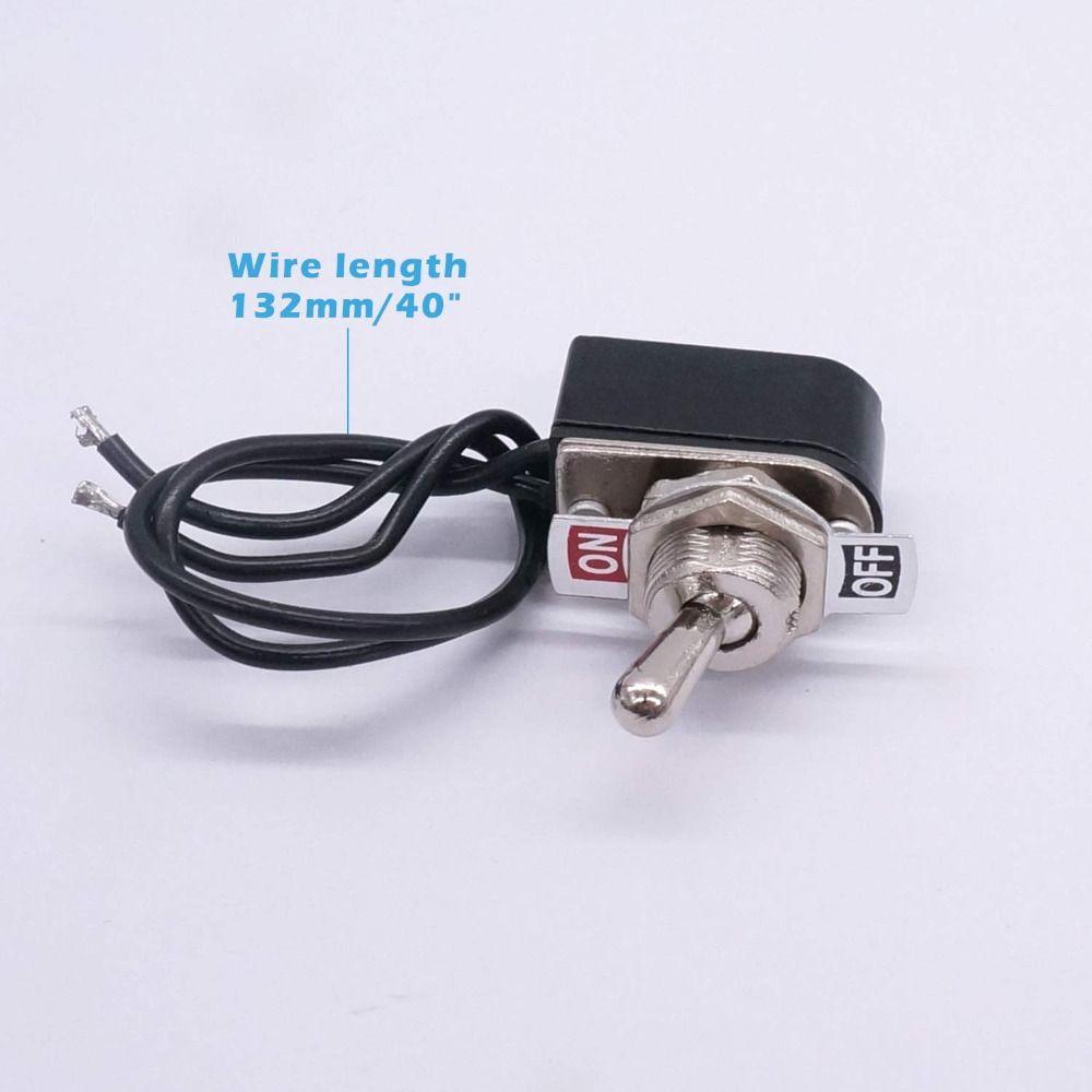 BAIHE Toggle Switch, 2 Pin Mini Toggle Rocker Switch, ติดตั้งง่าย Heavy Duty พร้อม 5 ตะกั่ว AC 6A/125V 3A/250V รถ ราคา ถูกที่สุด ดีลบีเคเค แกลเลอรีภาพที่ 2