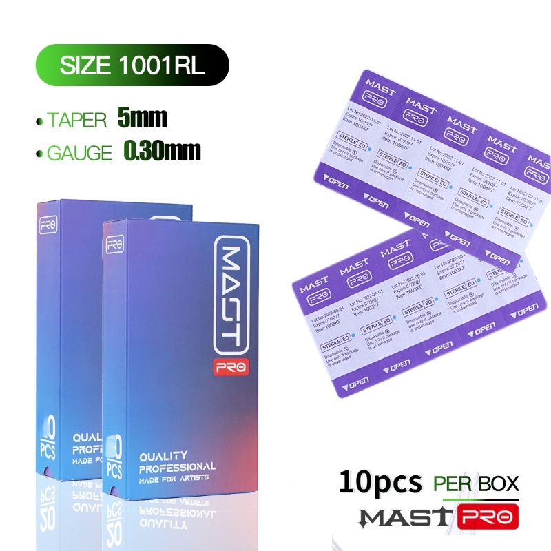 【พร้อมส่ง】Mast Pro ตลับหมึกสักถาวร แบบหมุนได้ สําหรับสัก 10 ชิ้น