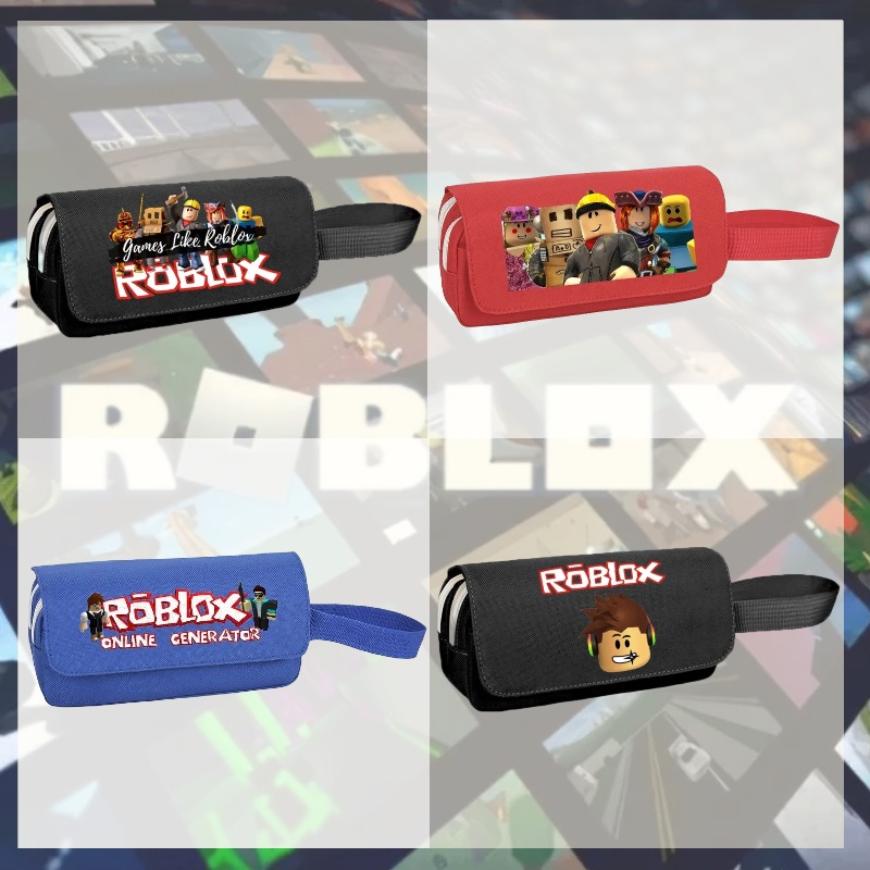 【สินค้าพร้อมส่ง】ROBLOX กระเป๋าดินสอ กระเป๋าเครื่องเขียน ผ้าแคนวาส กันน้ํา จุของได้เยอะ เรียบง่าย สําหรับนักเรียนประถม มัธยมปลาย
