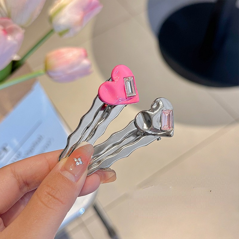 กิ๊บติดผมโลหะ ประดับเพชร คุณภาพสูง สําหรับผู้หญิง 2023 - รูปที่ 2