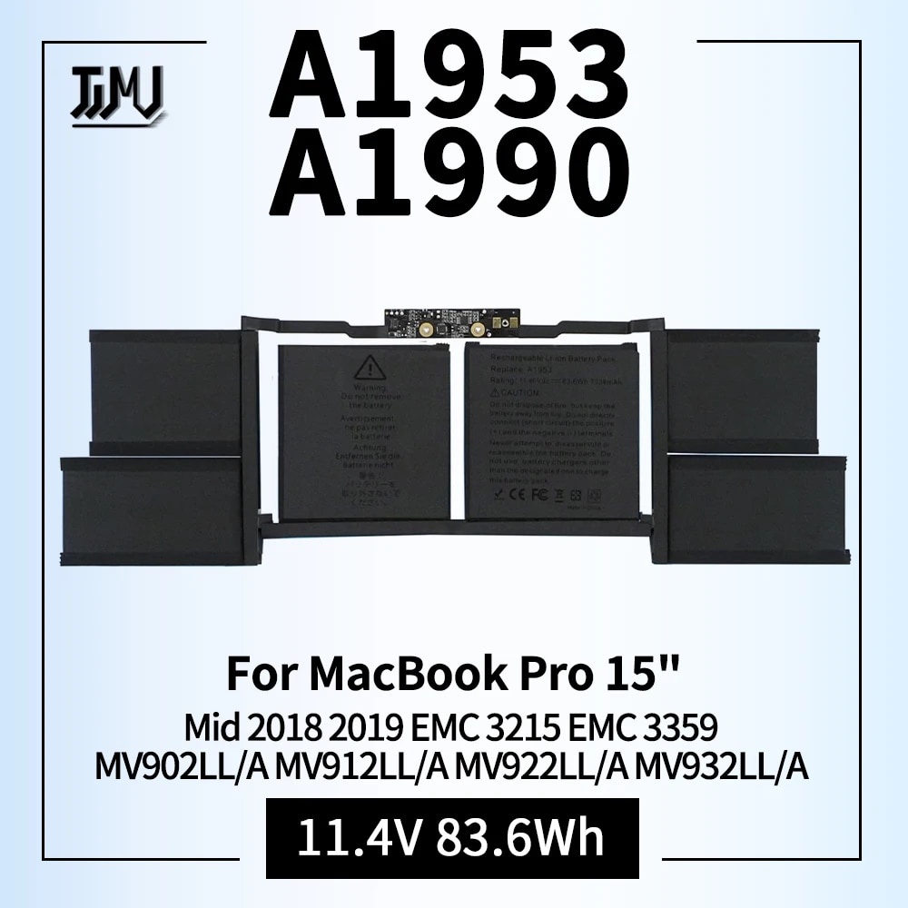 A1953 A1990 แบตเตอรี่ for MacBook Pro 15" Mid 2018 2019 EMC 3215 EMC 3359 Touch Bar MV902LL/A MV912LL/A MV922LL/A
