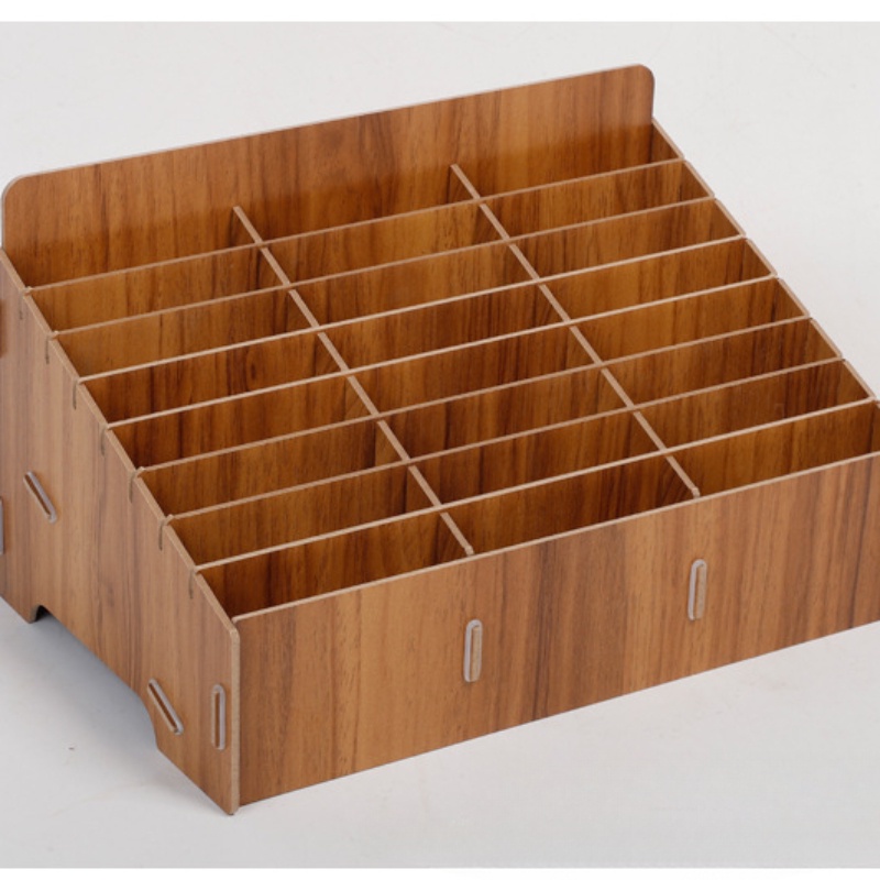 <พร้อมส่ง>  48 ตาราง ใช้ใส่โทรศัพท์มือถือ เครื่องมือช่าง ชั้นไม้อเนกประสงค์ กล่องใส่ปากกา ชั้นใส่เครื่องเขียน ของใช้ คอนโดปากกา ใช้ได้กับทุกยี่ห้อถอดประกอบได้ - รูปที่ 5