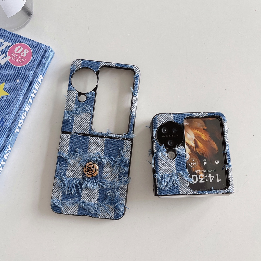 เคสโทรศัพท์มือถือ พรีเมี่ยม กันฝุ่น ลายดอกไม้ เรียบง่าย สําหรับ OPPO Find N3 N3Flip