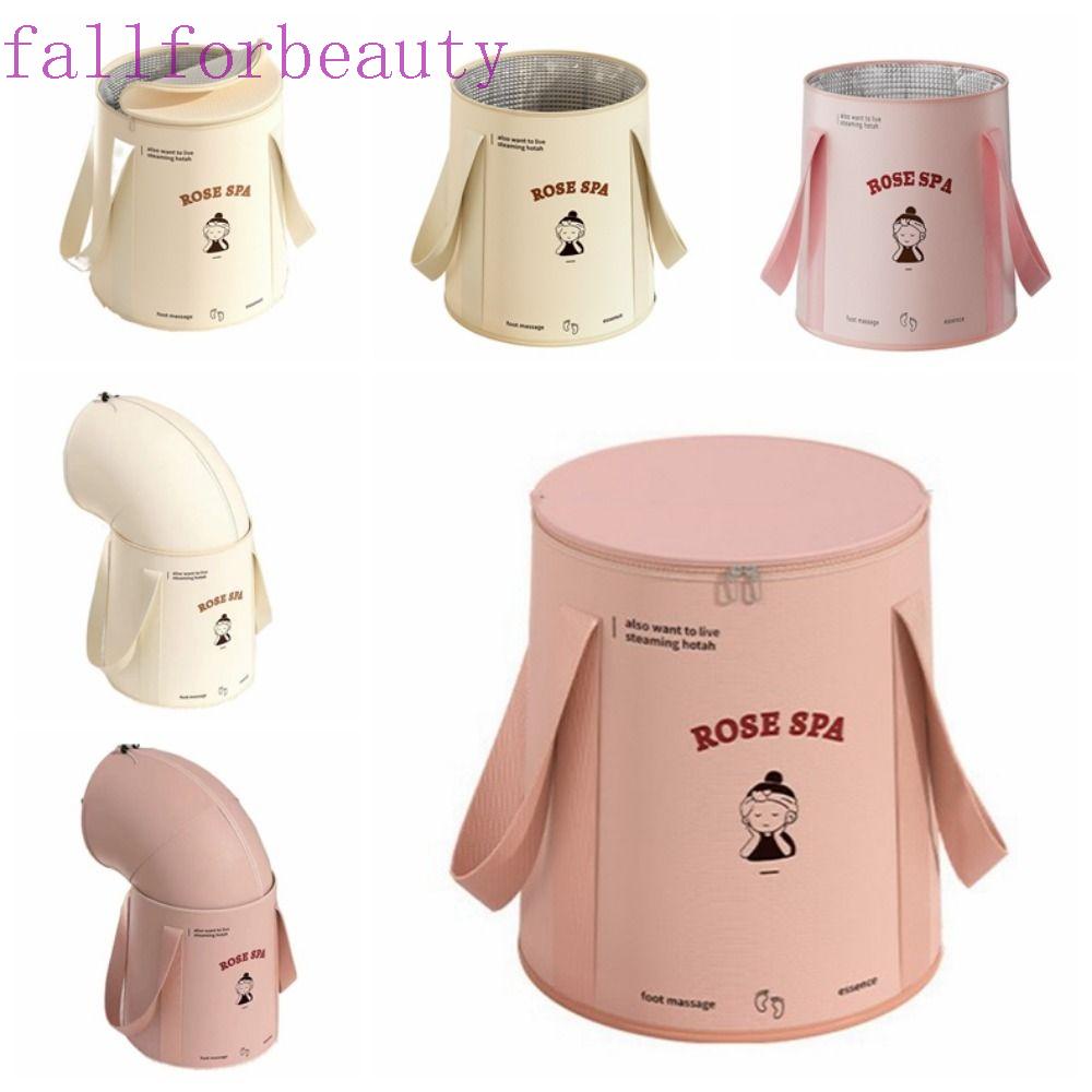 Fallforbeauty ถุงแช่เท้า แบบหนา พับได้ กันรั่วซึม พกพาง่าย พร้อมถุงเก็บความร้อน สําหรับแช่เท้า เดินทาง