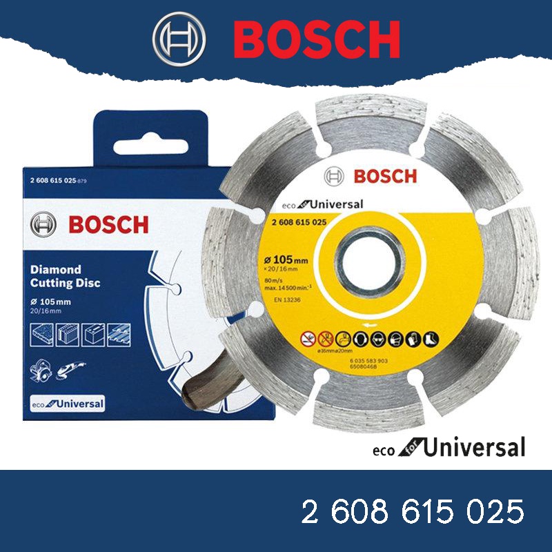 BOSCH ใบตัดปูน คอนกรีต แกรนิต ขนาด 4 นิ้ว รุ่น 2608615025 (ขอบร่อง)