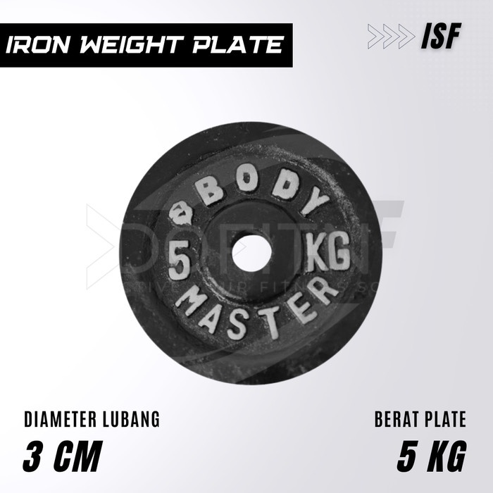 แผ่นน้ําหนักเหล็ก Dambel Dumbell Barbell Plate - 3ซม