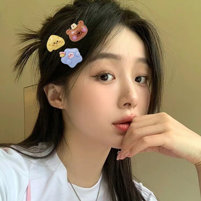 กิ๊บติดผม รูปการ์ตูนชีส สีส้มน่ารัก ขนาดเล็ก สีสันสดใส เครื่องประดับ สําหรับเด็กผู้หญิง จํานวน 1 ชิ้น