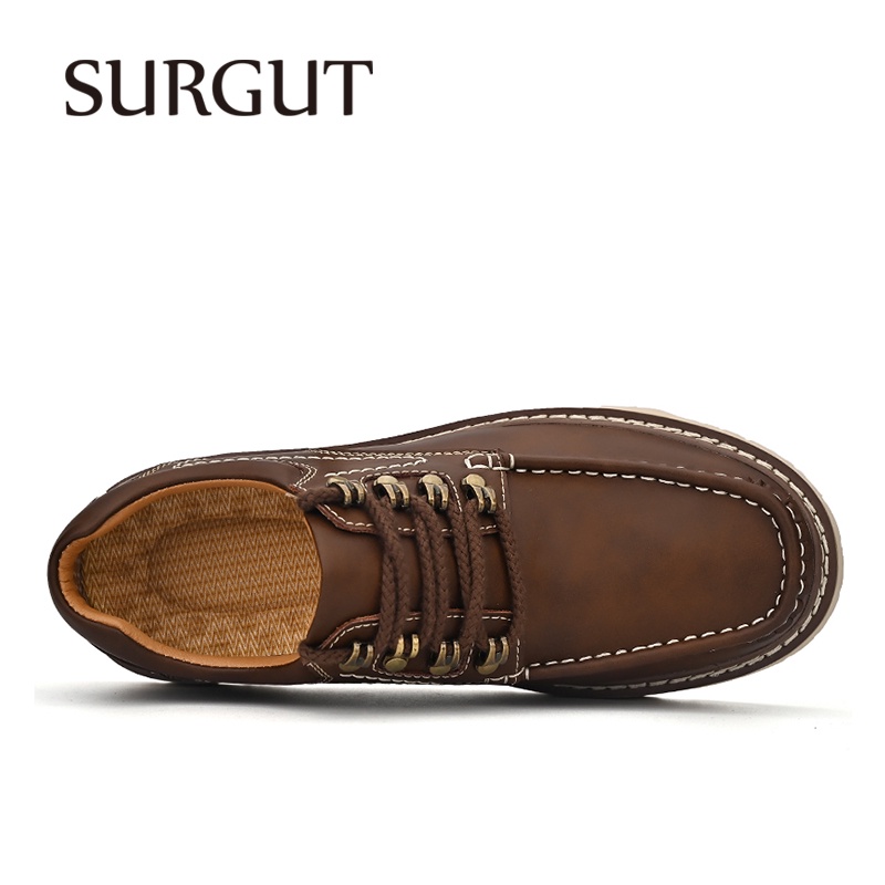 Surgut ใหม่ รองเท้าหนังออกซ์ฟอร์ดลําลอง ทนทาน คุณภาพสูง เหมาะกับใส่ทํางานกลางแจ้ง สไตล์คลาสสิก สําหรับผู้ชาย ไซซ์ 38-46