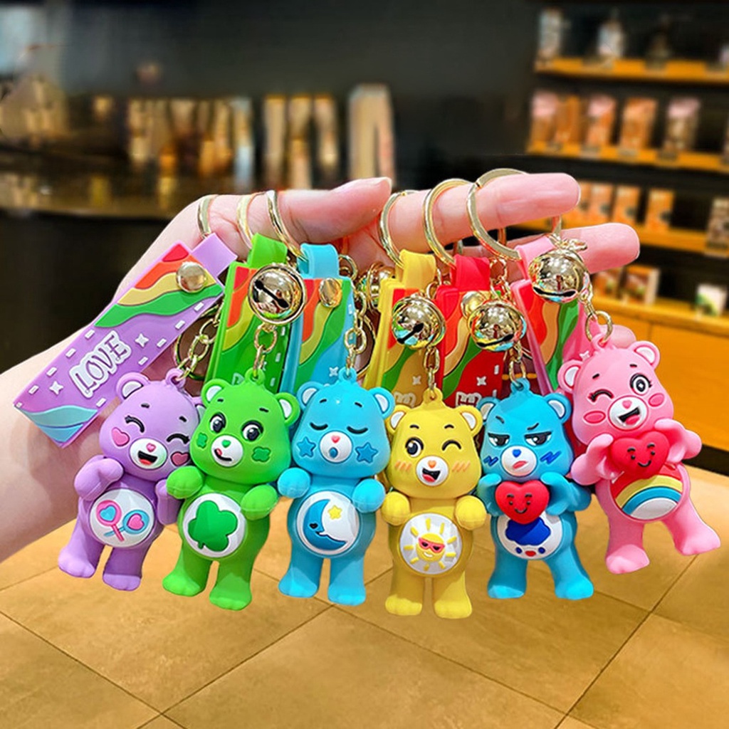 🌷พวงกุญแจ จี้ตุ๊กตาหมีน่ารัก ตุ๊กตา น้องหมีแคร์แบร์ พวงกุญแจ Care Bears พวงกุญแจ ตุ๊กตาแคร์แบร์ เหมา