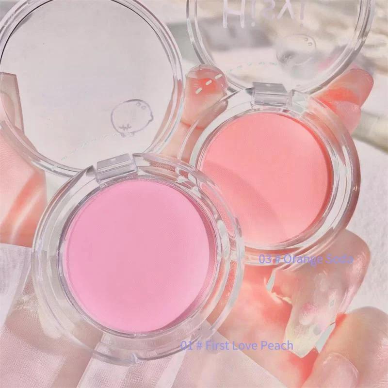 บลัชออนพาเลท เครื่องสําอางแต่งหน้า เนื้อฝุ่น สีชมพูธรรมชาติ