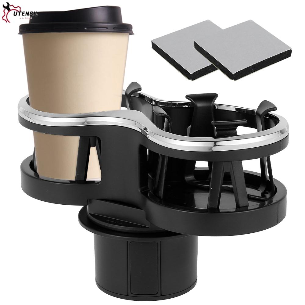 2 in 1 ที่วางแก้วน้ํา แบบสองรู พร้อมฐานปรับได้ สําหรับรถยนต์ รถที่วางแก้วคู่