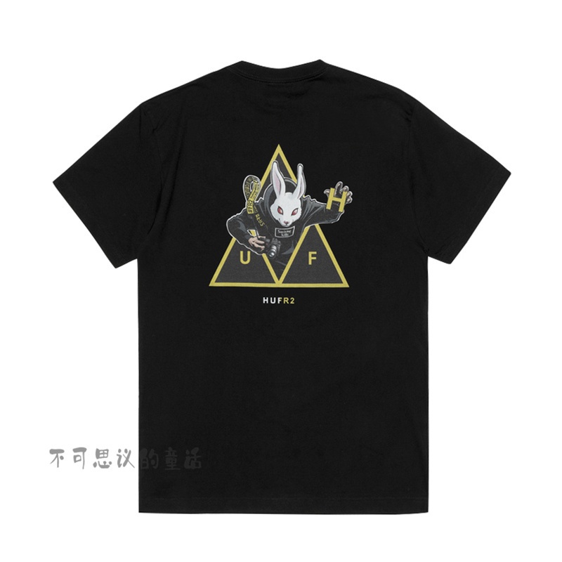 ความร้อน Fr2 × HUF เสื้อยืดแขนสั้น พิมพ์ลายกระต่าย สําหรับผู้ชาย และผู้หญิง
