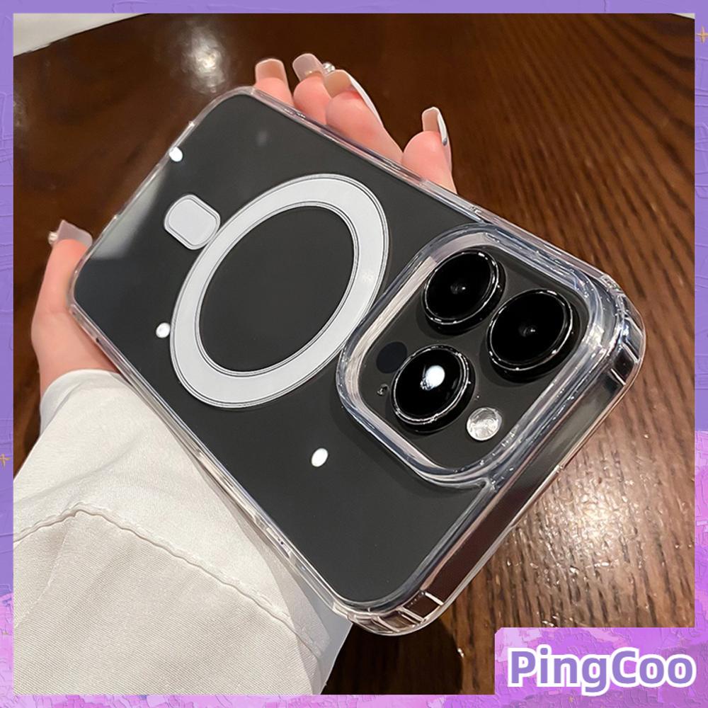 Pingcoo - เข้ากันได้สำหรับ เคส iphone 11 เคสไอโฟน เคสไอโฟน11 iPhone กรณีซุปเปอร์แม่เหล็กดูดแผงด้านหลังอะคริลิฮาร์ดกรณี TPU กรอบนุ่มใสกันกระแทกป้องกันกล้องเข้ากันได้กับ iPhone 14 13 12 11 XR XS MAX