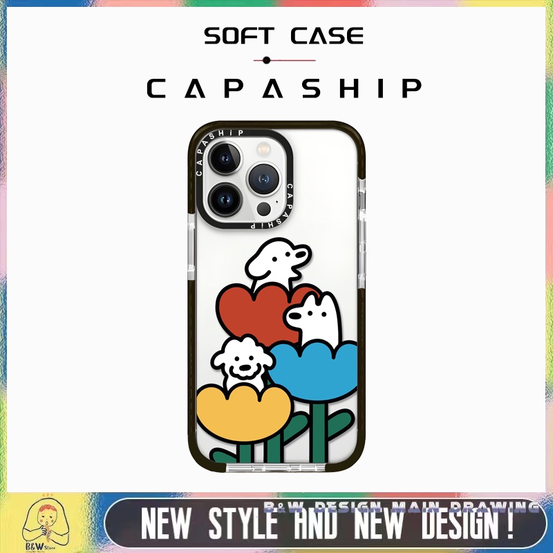 เคสโทรศัพท์มือถือแบบนิ่ม กันกระแทก ลายการ์ตูนสุนัข ดอกไม้ สําหรับ iPhone 15ProMax 15Pro 15Plus 15 14 13 12 11 Pro Max X XS XR