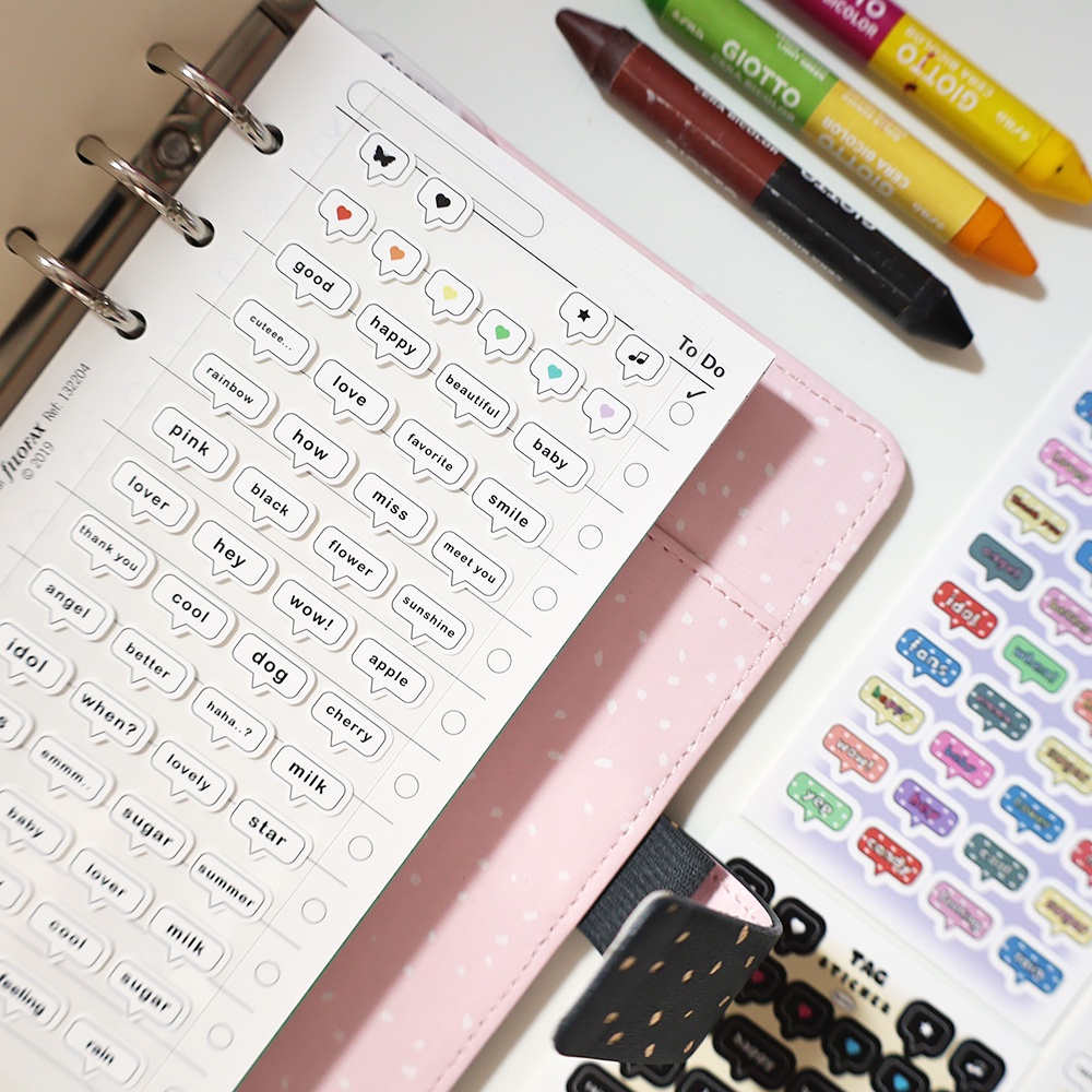 Galicici สติกเกอร์ตัวอักษร Halo Colored สําหรับตกแต่งสมุดภาพ DIY