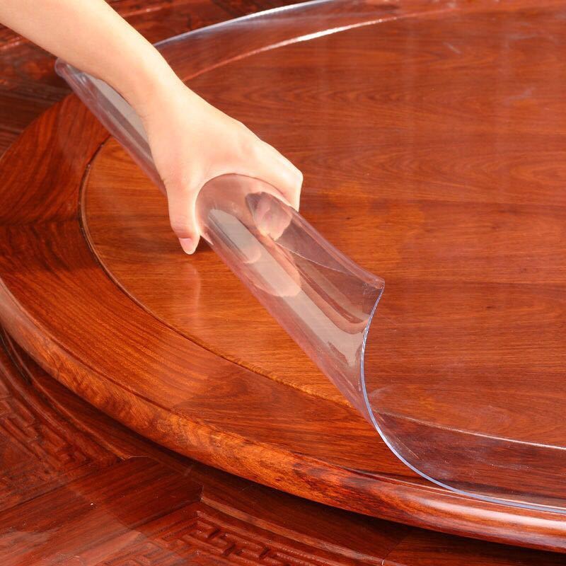 ผ้าปูโต๊ะ พลาสติก PVC ใส ทรงกลม 1.0 ทรงวงรี กันน้ํามัน ป้องกันน้ําร้อนลวก ไม่มีกลิ่น สีพื้น สไตล์ยุโรป สําหรับโต๊ะกาแฟ