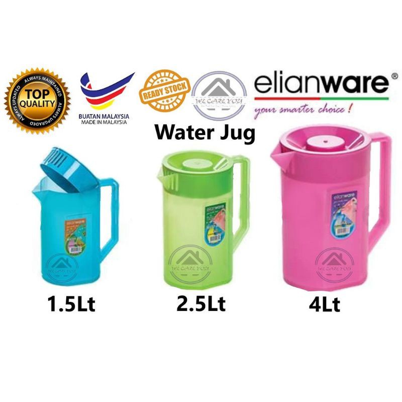 Elianware เหยือกน้ํา Plastik BPA FREE 1.5L/2.5L/4.0L/กระปุก plastik/
