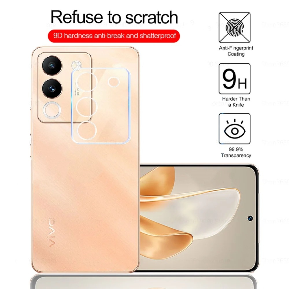 Vivo V29e 5G ฟิล์มกันรอยกล้อง สําหรับ Vivo V29e V 29E VivoV29e 5G 2023 โค้ง HD เต็มรูปแบบ กล้อง กระจ