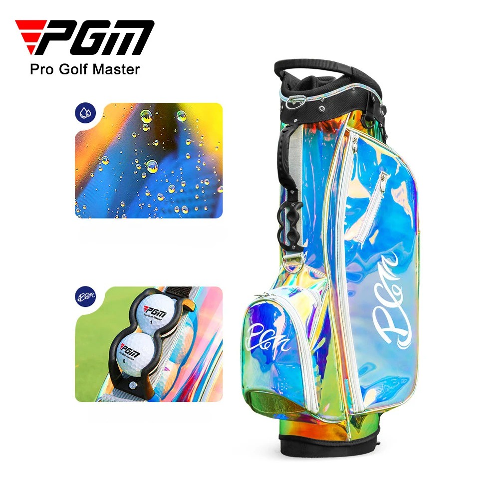 PGM QB063 ผู้หญิงกอล์ฟผู้ถือกระเป๋าแฟชั่นเจ็ดสีน้ำหนักเบาผู้ถือถุงกอล์ฟกอล์ฟกันน้ำพีวีซีผู้ถือถุงกอล์ฟ