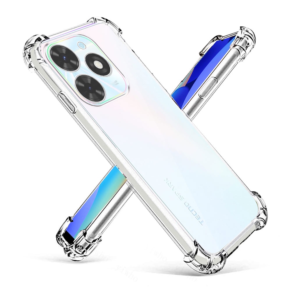 สําหรับ Infinix Smart 8 X6525/Tecno POP 8 กรณี 2023 ซิลิโคนกันกระแทกปกอ่อน Infinix Pop8 Smart8 โปร่งใส TPU เคสโทรศัพท์