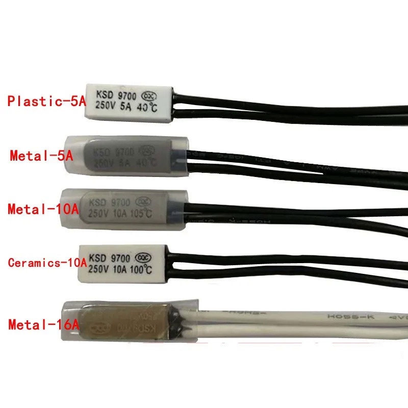 Thermostat 10C-240C KSD9700 70C 75C 80C 85C 90C 95C Bimetal Disc อุณหภูมิสวิทช์ N/O ความร้อน Protector องศา centigrade