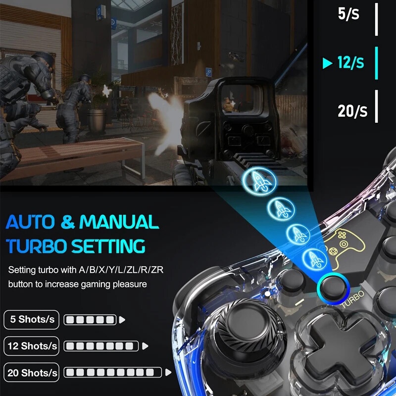 จอย คอนโทรลเลอร์ จอยสติ๊ก จอยเกมส์ ตัวควบคุมเกมคอนโทรลเลอร์ไร้สาย จอยเกมNintendo Switch Pro Joy Game Controller Joystick