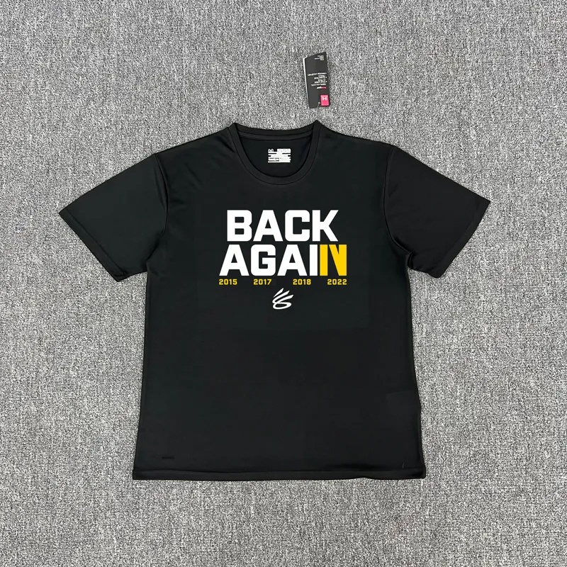 เสื้อยืดแขนสั้นลําลอง แบบแห้งเร็ว ลาย Curry BACK AGAIN Championship Curry Joint สไตล์บาสเก็ตบอล สําหรับผู้ชาย และผู้หญิง