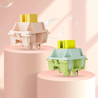 Outemu สวิตช์คีย์บอร์ด V2 Lime Switch V2 กันฝุ่น เสียงเงียบ สีเหลืองนม