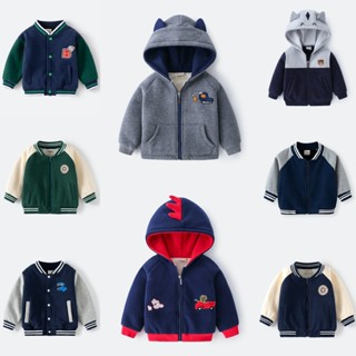 เสื้อแจ็กเก็ต ผ้าฟลีซ แบบหนา แต่งซิป แฟชั่นฤดูใบไม้ผลิ สไตล์…