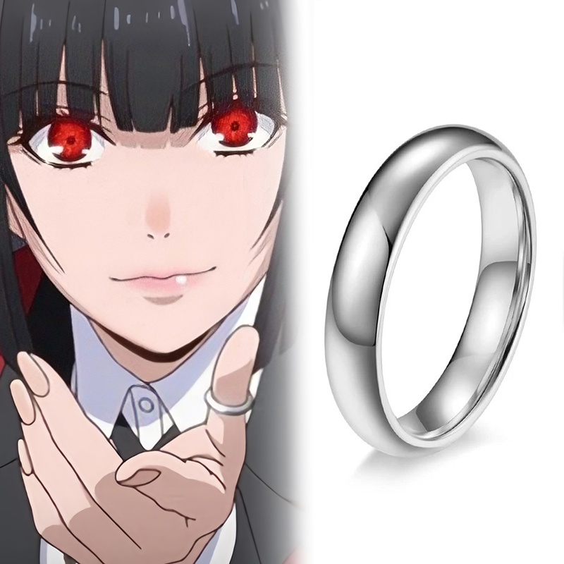 แหวนคอสเพลย์ สเตนเลส ลายอนิเมะ KAKEGURUI Jabami Yumeko เรียบง่าย