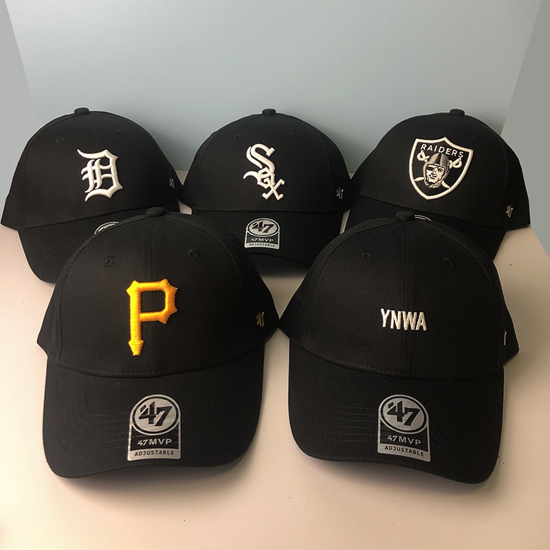 47Brand ทีมเบสบอลหมวกกลางแจ้ง Sun หมวกแฟชั่น All-Match Windproof NY LA หมวกผู้ชายผู้หญิงปรับได้