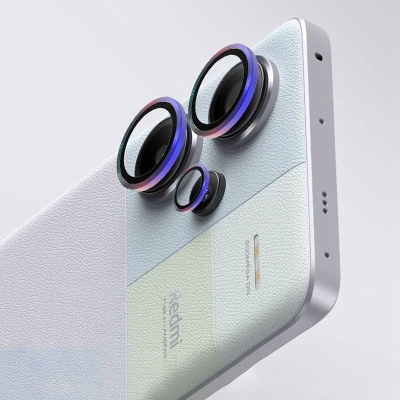 ฟิล์มกระจกนิรภัยกันรอยเลนส์กล้อง 9D ทรงโค้ง สีดํา สําหรับ Redmi Note 13 pro plus 4G 5G 2023