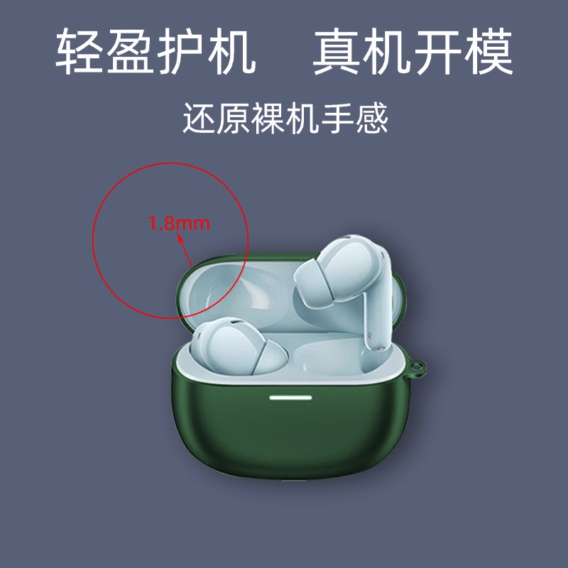 แฟชั่นSolid Color หูฟัง Soft Cases ใช้งานร่วมกับ JEEP EW011 ฝาครอบซิลิโคนพร้อมตะขอ - รูปที่ 3