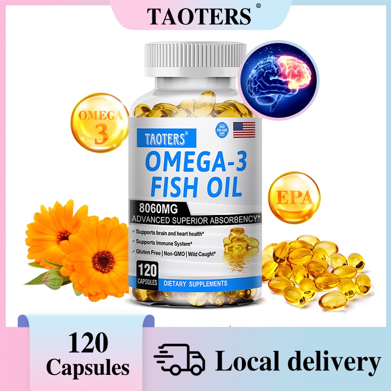 Taoters น้ํามันปลาโอเมก้า-3 แคปซูล เพื่อส่งเสริมสุขภาพสมองและอารมณ์หัวใจ และสนับสนุนระบบภูมิคุ้มกัน
