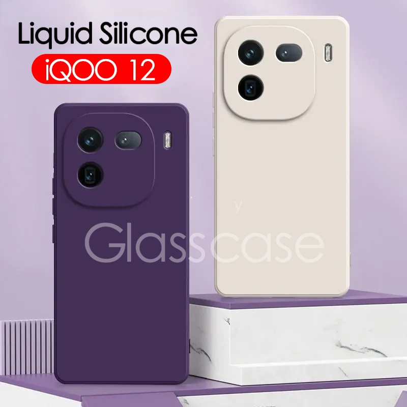 เคสซิลิโคนนิ่ม ทรงสี่เหลี่ยม กันกระแทก สําหรับ Vivo iQOO 12 pro 12pro iQOO12 iQOO12pro 5G 2023