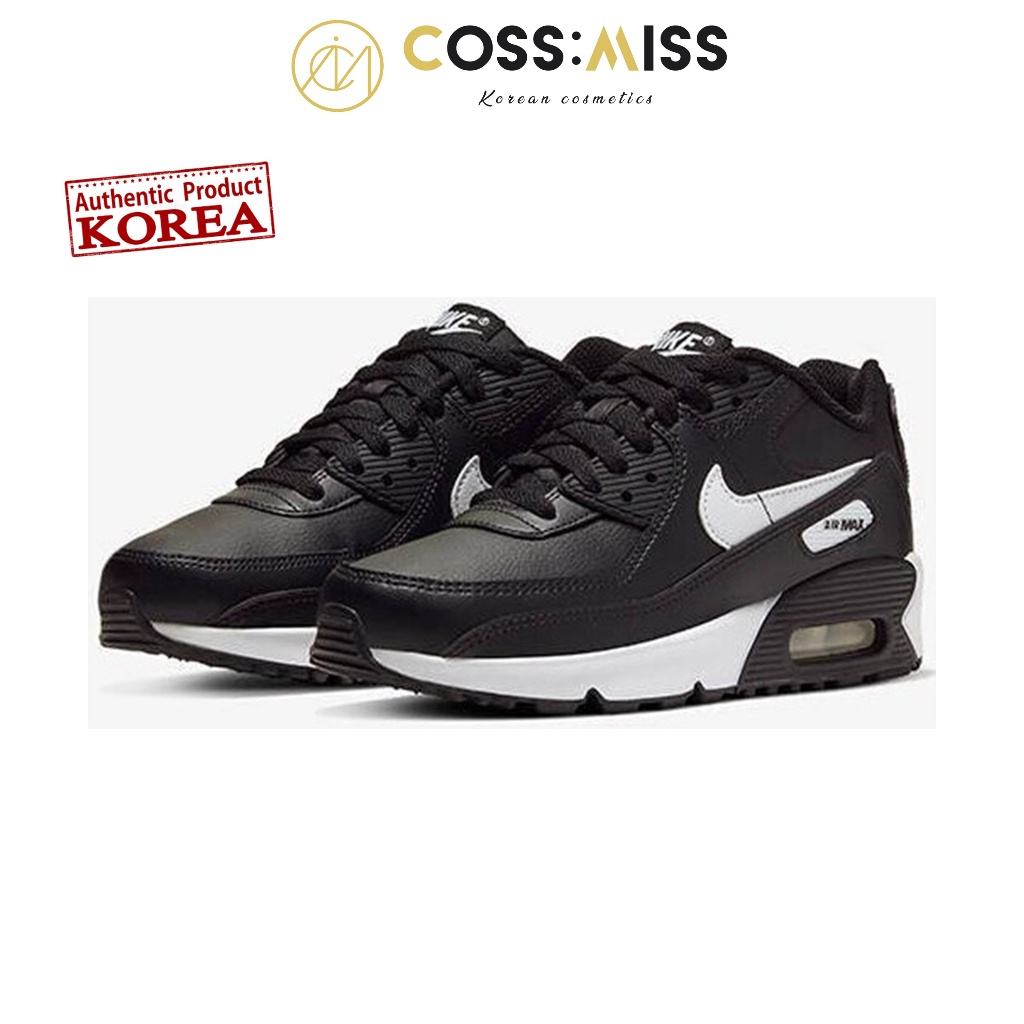 [Nike] Air Max 90 LTR (TD) สีดำ/สีขาว-สีดำ CD6868010 Kids New Authentic Shoes [Korea] 05 ป้องกันการ