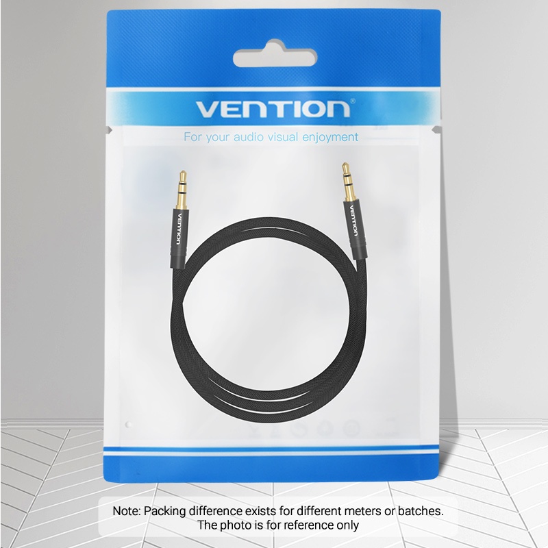 Vention สายสัญญาณเสียงสเตอริโอ Hi-Fi ตัวผู้ เป็นตัวผู้ 3.5 มม. ชุบทอง สําหรับแจ็ครถยนต์ หูฟัง ลําโพง