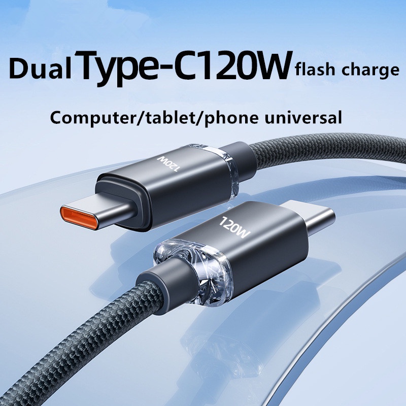 สายชาร์จโทรศัพท์มือถือ Type C เป็น Type C 120W ชาร์จเร็ว สําหรับ Samsung