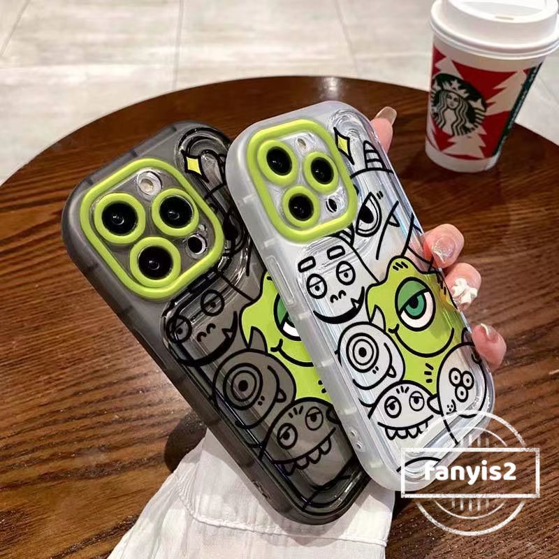 เคสโทรศัพท์มือถือ ซิลิโคนนุ่ม ใส กันกระแทก ลายมอนสเตอร์ตาเดียว สําหรับ iPhone 11 15 Xr 14 13 12 Pro Max 8 7 6 6s Plus SE 2020 Xs Max