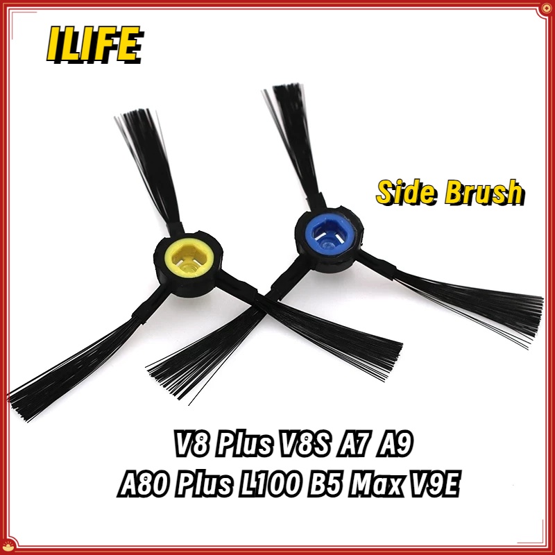 แปรงด้านข้างสําหรับ ILIFE V8 Plus V8S A7 A9 A80 Plus L100 B5 Max V9E หุ่นยนต์เครื่องดูดฝุ่น