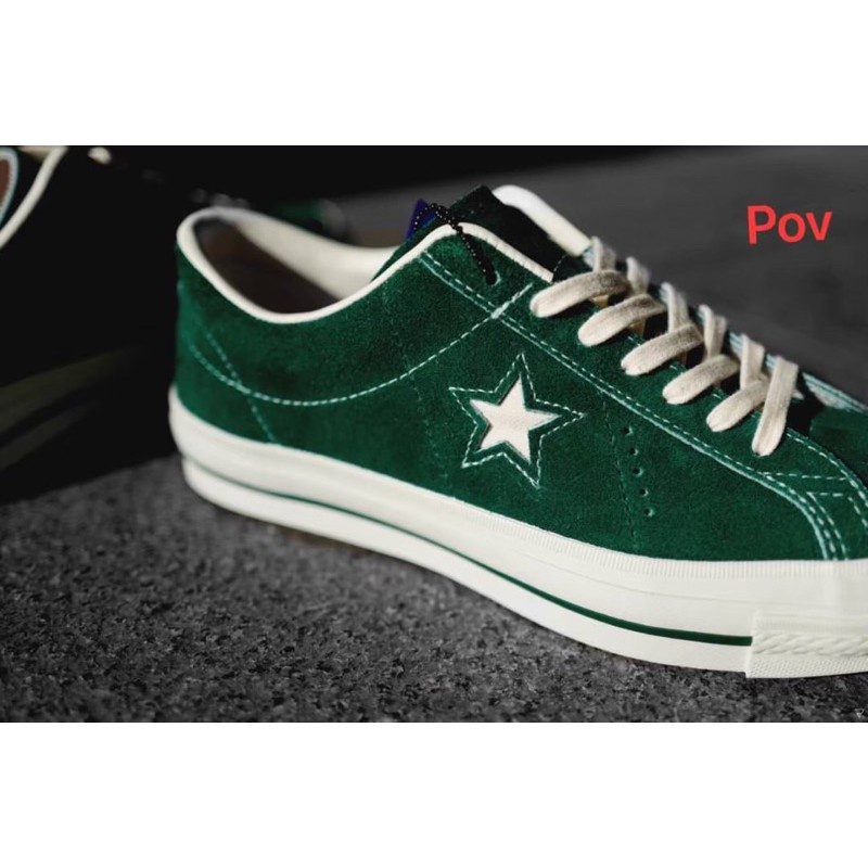 CONVERSE ONE STAR LEATHER OX GREEN JAPAN รองเท้า sports