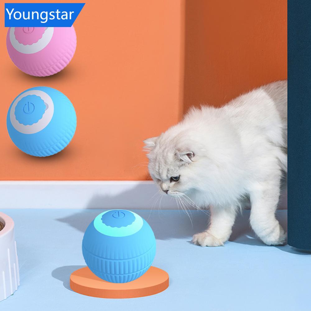 [ForeverYoung] ของเล่นแมวไฟฟ้าอัตโนมัติ เคลื่อนไหวเองได้ สําหรับฝึกแมว E2J2