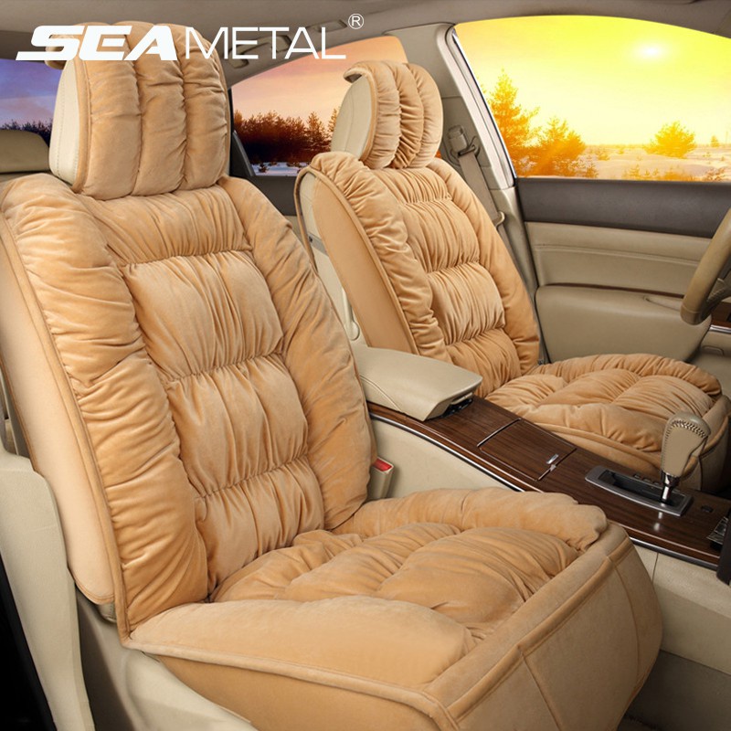 ผ้าคลุมเบาะรถยนต์ หุ้มเบาะนั่ง ด้านหน้า และด้านหลัง แบบนุ่ม สากล สําหรับ SUV Sedan อุปกรณ์ป้องกัน