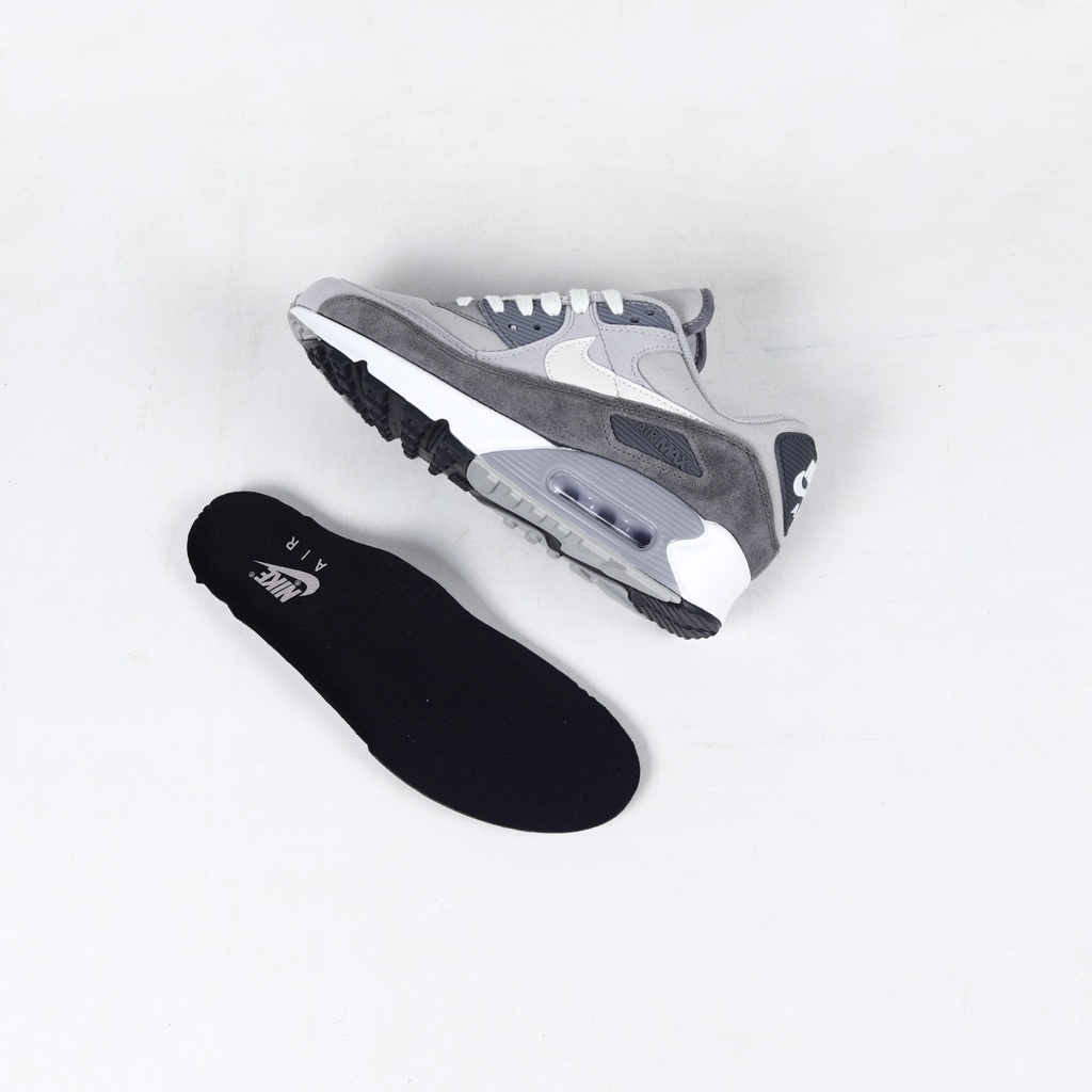 Sepatu Nike Air Max 90 Premium Light Smoke Grey - AirMax 90 แฟชั่น