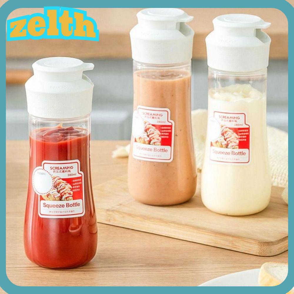 Zelth ขวดบีบพลาสติก อเนกประสงค์ ทนความร้อน เติมได้ สําหรับใส่เครื่องปรุง หอยนางรม
