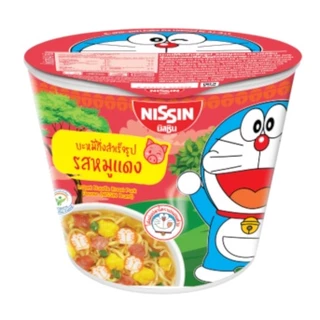 Nissin นิสชิน มินิคัพ บะหมี่กึ่งสำเร็จรูปเด็ก มาม่า ลายโดเรมอน ขนาด 40 กรัม มี 5 รสชาติ